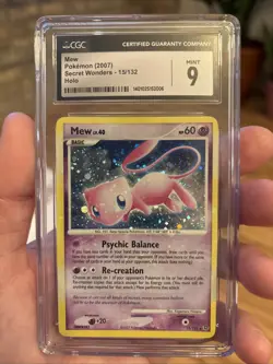 Pokemon Mew TCG Secret Wonders Holo Rare CGC 9 Mint - Image 2