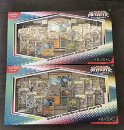Pokemon Lucario Ex Tyranitar Ex Premium Collection Prismatic Evolution. 2 Boxes! - Image 1