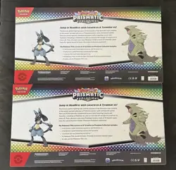 Pokemon Lucario Ex Tyranitar Ex Premium Collection Prismatic Evolution. 2 Boxes! - Image 2