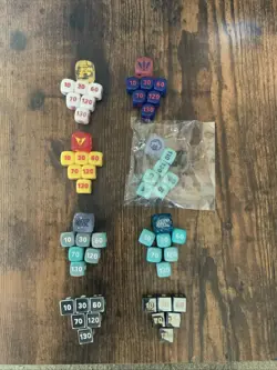 Lot of 8X Official Pokemon TCG Dice And Damage Counters- Metal Included - Image 1