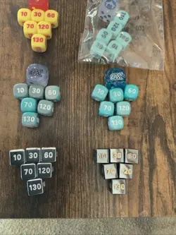 Lot of 8X Official Pokemon TCG Dice And Damage Counters- Metal Included - Image 3