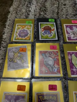 30 Pokemon Merlin Sticker Lot - Freshly Opened - 1999 VINTAGE In Top Loaders - Image 3
