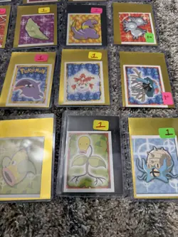 30 Pokemon Merlin Sticker Lot - Freshly Opened - 1999 VINTAGE In Top Loaders - Image 5