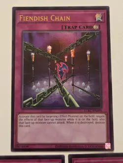 Fiendish Chain LCKC-EN095 x3 Ultra Rare Yugioh Legendary Collection Kaiba Mint - Image 2