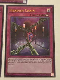 Fiendish Chain LCKC-EN095 x3 Ultra Rare Yugioh Legendary Collection Kaiba Mint - Image 4