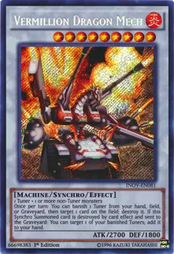 Yugioh! LP Vermillion Dragon Mech - INOV-EN081 - Secret Rare - 1st Edition Light - Image 1