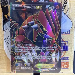 Pokemon Groudon EX TCG Full Art Ultra Rare Holo Card Dark Explorers 106/108 - Image 1