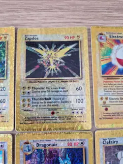 Pokemon Base Set Prism Holo Sticker Card Bundle -15 Cards- Mewtwo, Zapdos & more - Image 4