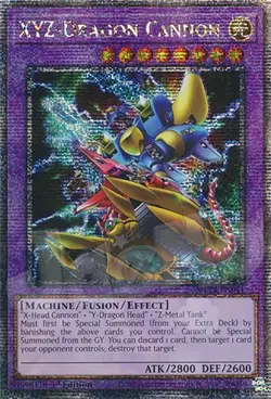 Yugioh - XYZ-Dragon Cannon (Alternate Art) - 1st Edition QCR NM - Free Holo Card - Image 1
