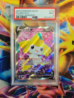 Pokemon Jirachi V Full Art Astral Radiance #170 Graded Card PSA 9 - Image 1