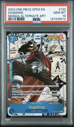 2023 One Piece Op03-Pillars Strength Sogeking #122 Manga Alt Art PSA 10 Card - Image 1