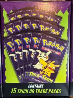 Pokemon Trick or Trade Packs 15 Packs In Each Box (90) Total Packs - Image 1