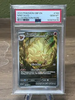 Pokemon Ninetales 199/197 IR Obsidian Flames #199 Rare Holo GEM MINT PSA 10 - Image 1