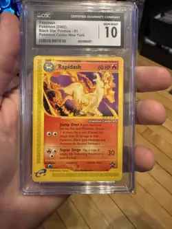 [CGC 10] Rapidash [Pokemon Center NY] 51/53 Wotc Promo Regular - Image 1