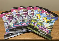 Lot of (6) Pokemon TCG SWSH Fusion Strike Sleeved Booster Packs NEW SEALED - Image 1