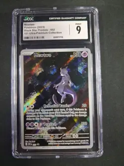 2023 Pokemon Scarlet & Violet 151 Promo Ultra Premium Mewtwo #52 CGC 9 Mint - Image 1