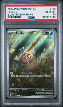 2024 Pokemon EN Surging Sparks Feebas Illustration Rare #198 PSA 10 - Image 1