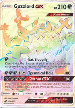 Guzzlord GX 116/111 Secret Rare SM - Crimson Invasion Pokemon TCG - Image 1