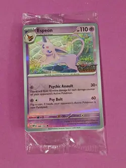 Espeon Pokemon Scarlet & Violet Black Star 086/197 Best Buy Promo Reverse Holo - Image 1