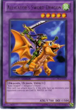 Yugioh! LP Alligator's Sword Dragon - WCPP-EN019 - Rare - Limited Edition Lightl - Image 1