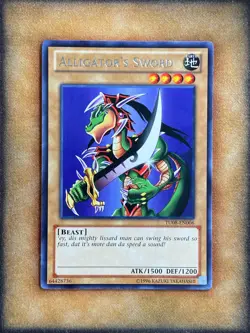 Yugioh Alligator's Sword TU08-EN006 Rare VLP - Image 1