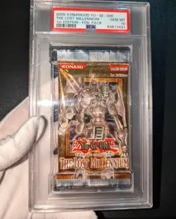 YUGIOH The Lost Millennium TLM SEALED 1st Edition Foil ENG Booster Pack PSA 10 - Image 1