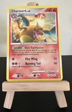 Pokemon TCG Charizard LV.60 Platinum Arceus Holo Rare Card 1/99 NM - Image 1