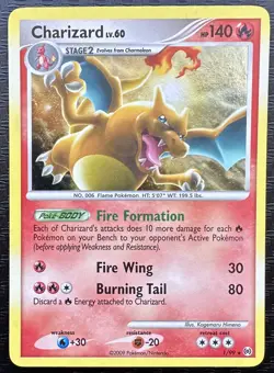 Pokemon TCG Charizard LV.60 Platinum Arceus Holo Rare Card 1/99 NM - Image 3