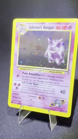 Pokemon Vintage Sabrina’s Gengar Ultra Rare Card Holo / NM With Swirl! - Image 2