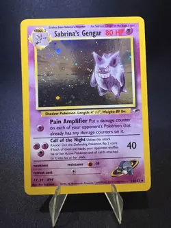 Pokemon Vintage Sabrina’s Gengar Ultra Rare Card Holo / NM With Swirl! - Image 4