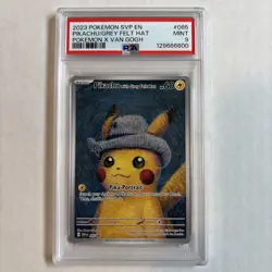 PSA 9 Van Gogh Pikachu with Grey Felt Hat SVP EN 085 Black Star Pokemon Card - Image 1
