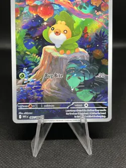 Pokemon TCG Sewaddle Card 87/86 SV White Flare Holo Illustration Rare - Image 3