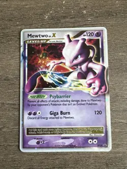 Pokemon TCG Mewtwo LV.X Black Star Promo DP28 Holo Card - Image 1