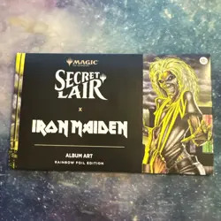 New MTG Secret Lair X IRON MAIDEN Album Art Rainbow Foil Edition 2025 Magic Card - Image 1