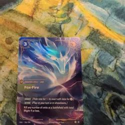 Riftbound TCG League Of Legends Origins Epic Fox Fire 256/298 NM Card Ahri - Image 1