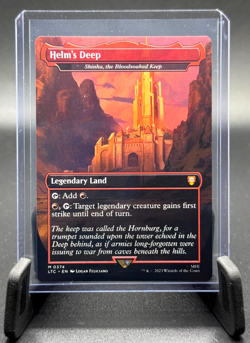 MTG HELM'S DEEP 0374 LORD OF THE RINGS COMMANDER LTC MYTHIC BORDERLESS - Image 1