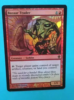 Magic the Gathering MTG Worldwake FOIL BAZAAR TRADER VLP/EX R 2010 NICE!! - Image 2