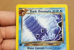 POKEMON TCG 1ST EDITION DARK OMANYTE 37/105 ◇ UNCOMMON NEO DESTINY VINTAGE NM - Image 2