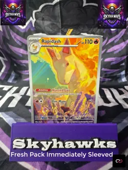 Pokemon TCG Rapidash 189/182 Sv10: Destined Rivals Illustration Rare Holo NM - Image 1