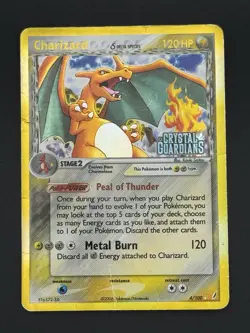 Pokemon TCG Charizard (Delta Species) 4/100 Crystal Guardians Holo HP - Image 1