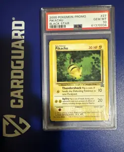 Pikachu #27 Pokemon TCG WOTC Promo (2000) Black Star, PSA 10 GM Free Shipping - Image 1