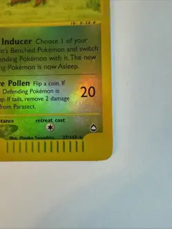 Parasect 27/147 Aquapolis 2003 Reverse Holo E-Reader Pokemon TCG Nintendo - MP - Image 3