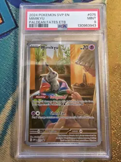2024 POKEMON SVP EN-SV BLACK STAR PROMO #075 MIMIKYU PSA 9 - Image 1