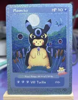 Pokepu Patreon Promo - Moonchu (Pikachu Umbreon) - Pokemon Custom Fan Art Parody - Image 1