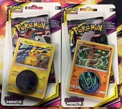 2 POKEMON SUN MOON UNIFIED MINDS BLISTER BOOSTER PACK PIKACHU & SUDOWOODO - Image 1