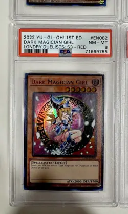 Yu Gi Oh Dark Magician Girl LDS3-EN082 Legendary Duelists: S-3 1st Edition PSA 8 - Image 1