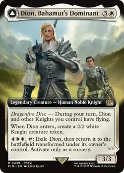 Dion, Bahamut's Dominant (Extended Art) -Foil Light Play MTG - Image 1