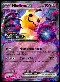 Pokemon TCG Mimikyu ex 069/159 2025 Journey Together Stamped Promo Card - LP - Image 1