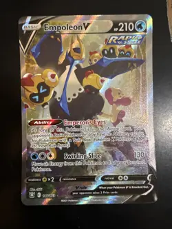 Empoleon v Alternate Full Art Holo Card 146/163SWSH05 Pokemon Battle Styles - Image 1