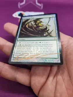 MTG Birthing Pod Foil Gold Signed #H Daarken New Phyrexia Magic *CCGHouse* - Image 4